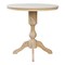 International Concepts Round 36 in Rd Top Pedestal Table, 12 in Leaf, 34.9 inH, Adjustable Height, Unfinished, 36 in W, Wood K-36RXT-11P - alternate 3